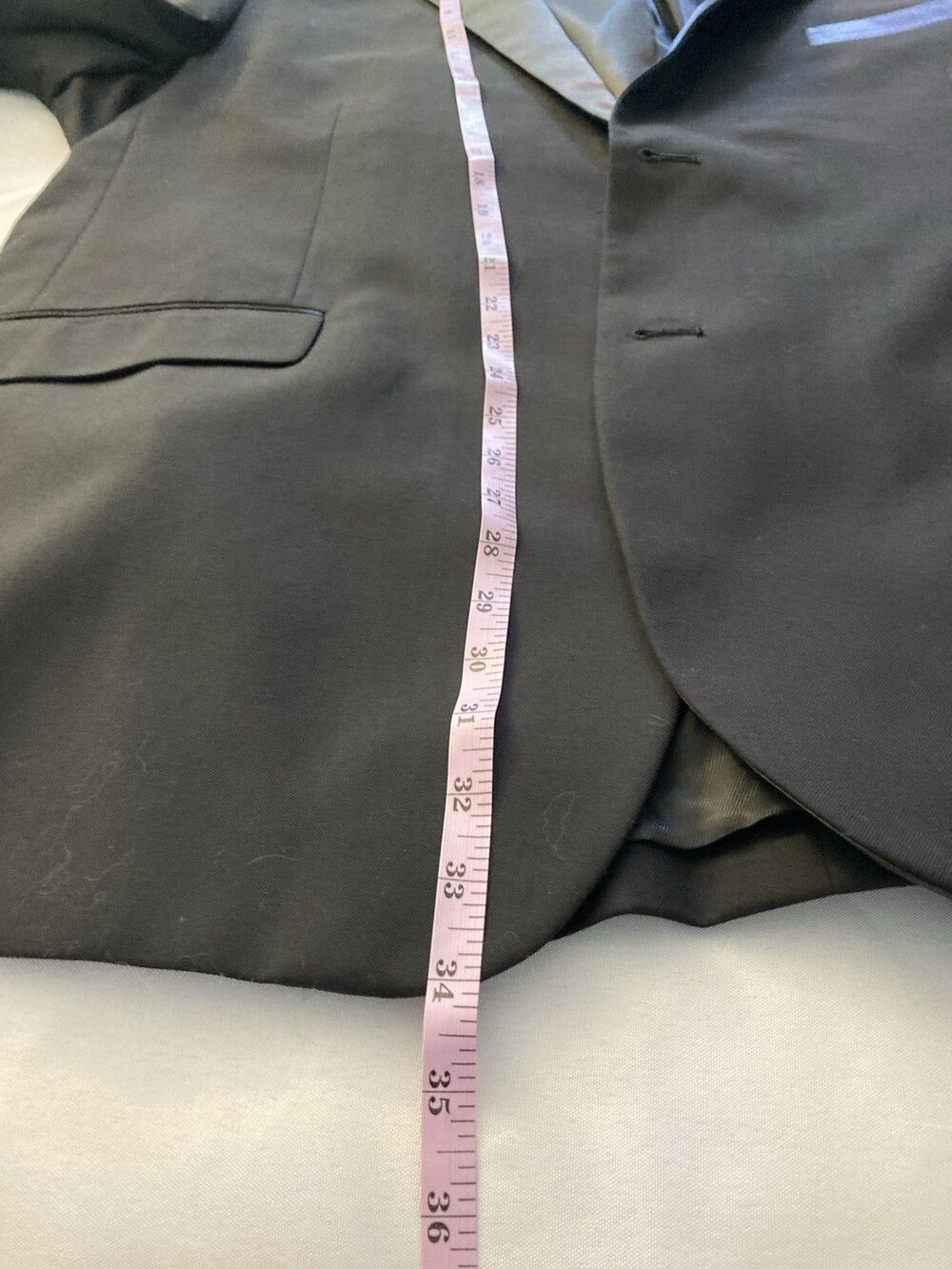 House of St. Benets Black Two Button Tuxedo Jacket Satin Lapel 52L Long - Picture 12 of 13